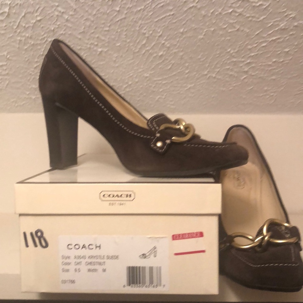 Coach suede heels